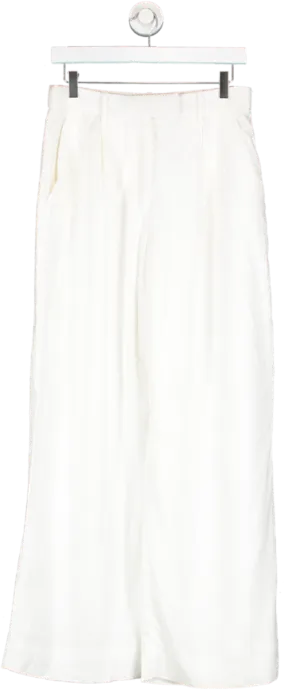 Abercrombie & Fitch White Sloane Linen Blend Tailored Trousers W27