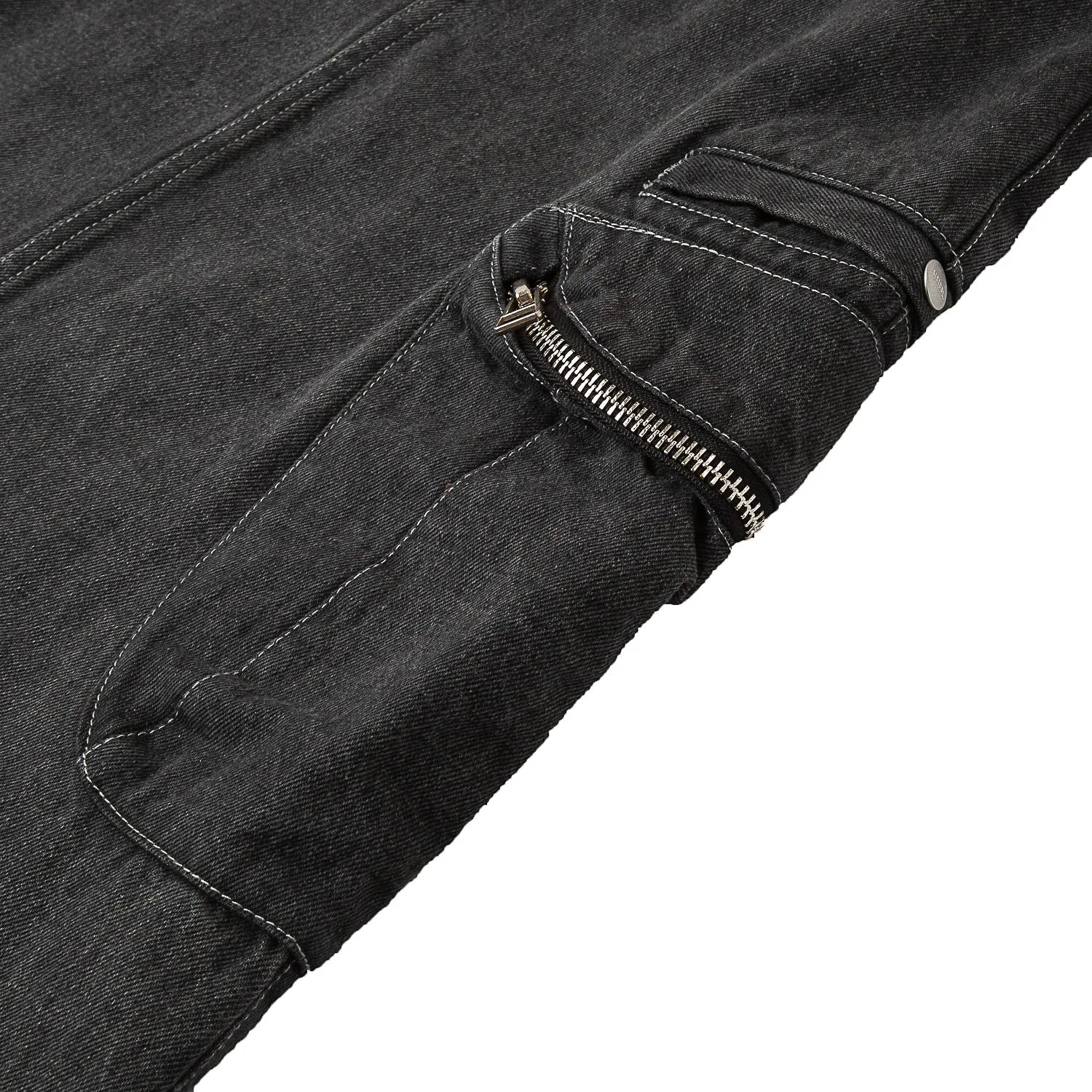 A[S]USL DENIM CARGO SKIRT-DENIM BLACK