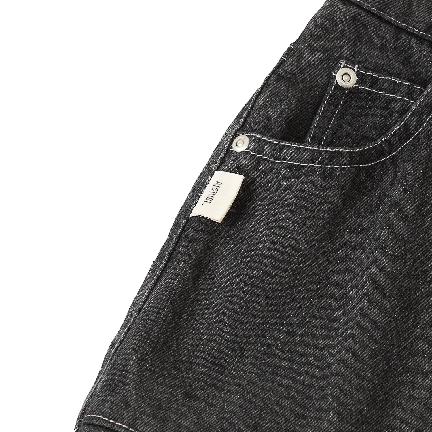 A[S]USL DENIM CARGO SKIRT-DENIM BLACK