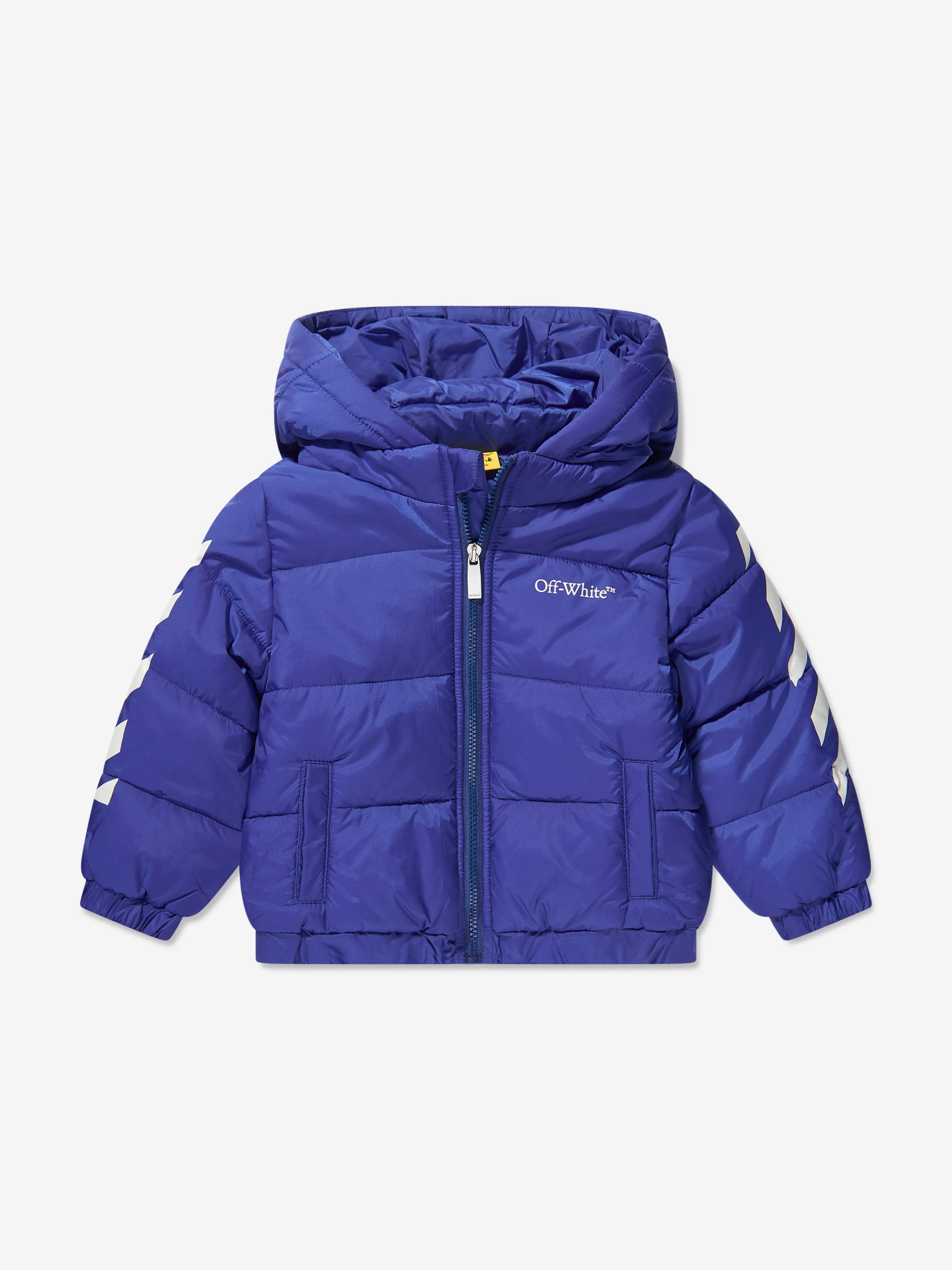 Baby Boys Bookish Diag Puffer Jacket in Blue