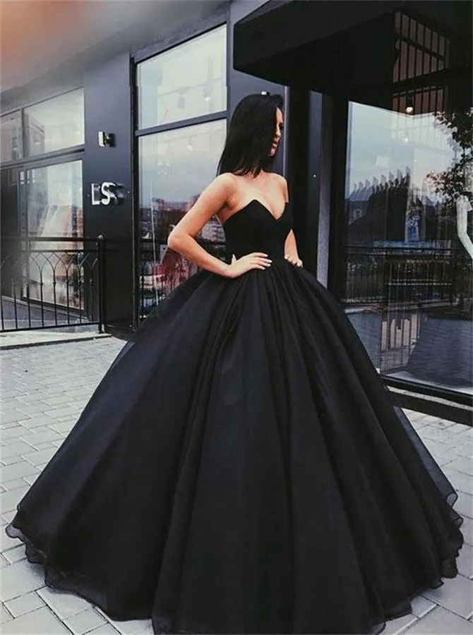 Black Prom Dress, Evening Dress ,Winter Formal Dress, Pageant Dance Dresses, Back To School Party Gown, PC0611