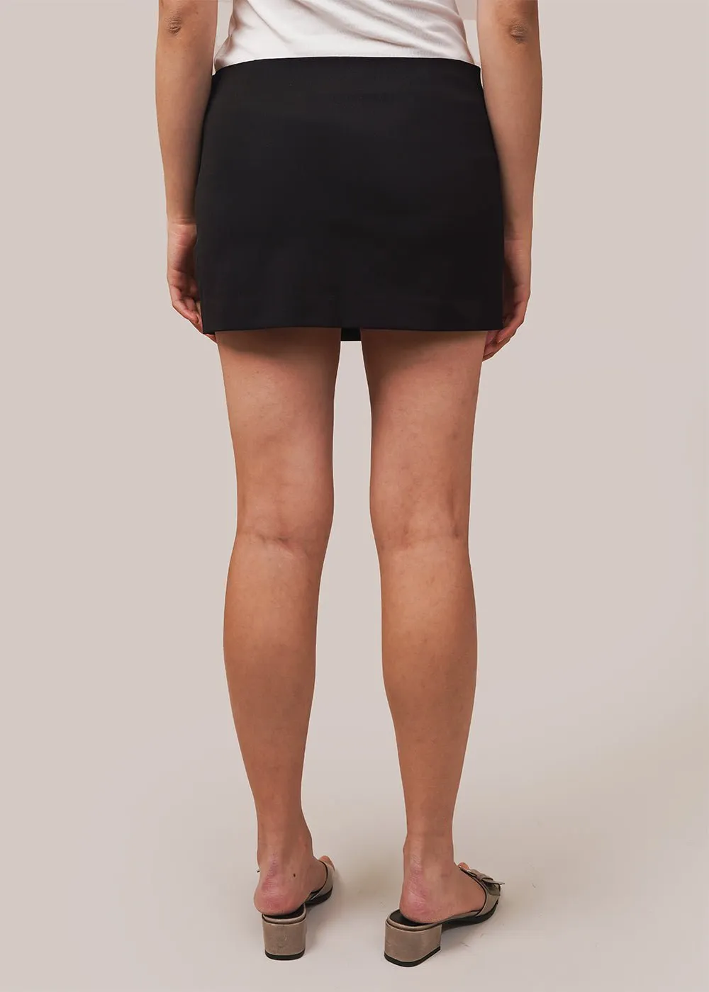 Black Utilitarian Pocket Mini Skirt