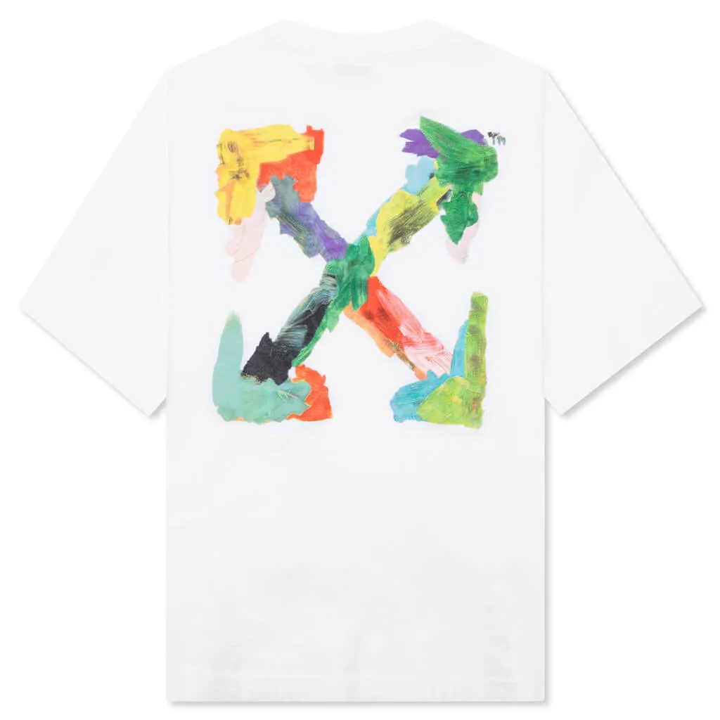 Brush Arr Over S/S Tee - White/Multi