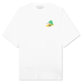 Brush Arr Over S/S Tee - White/Multi