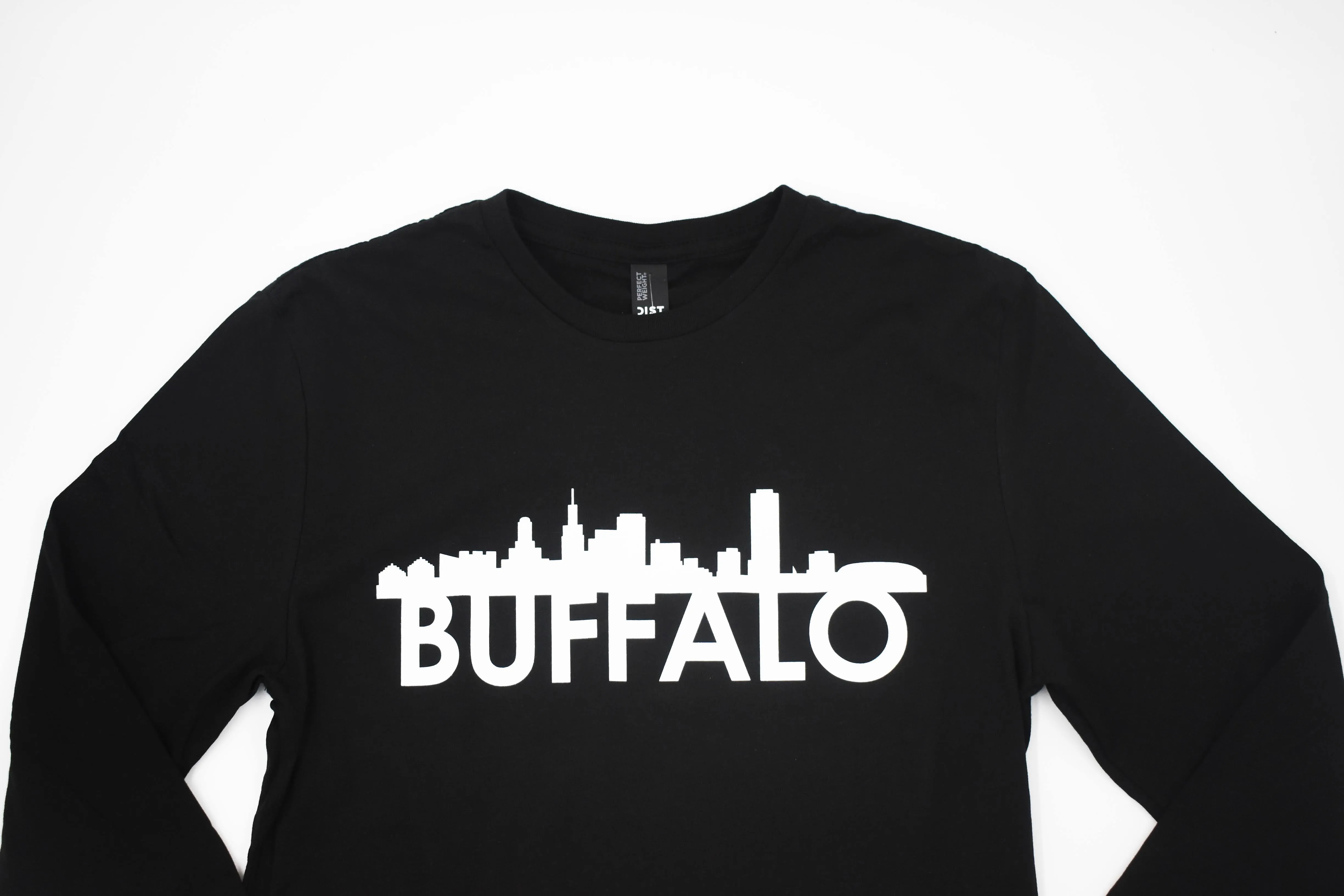 Buffalo City Skyline Black Long Sleeve Shirt