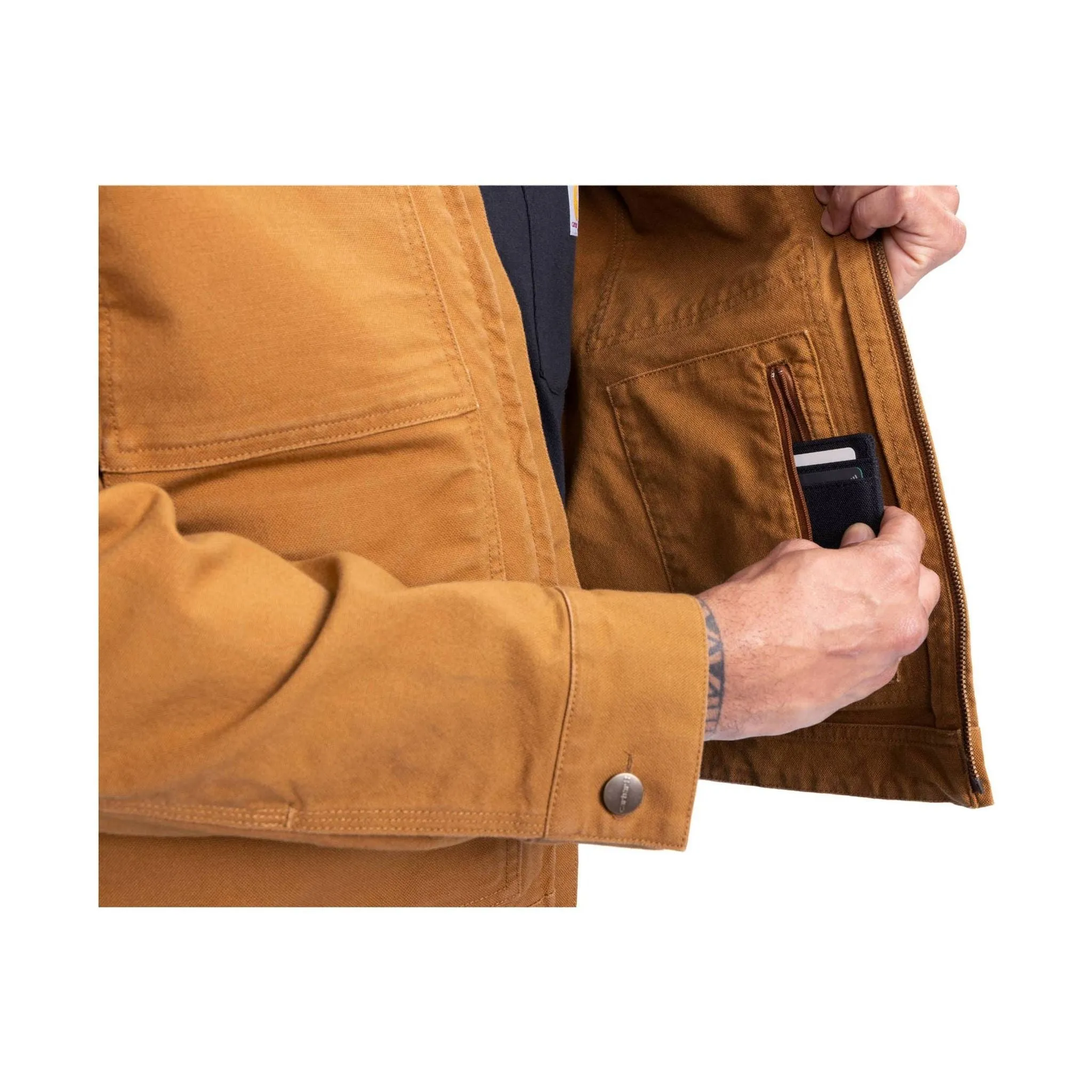 Carhartt Men's Rugged Flex Relaxed Fit Duck Jacket - Carhartt Brown