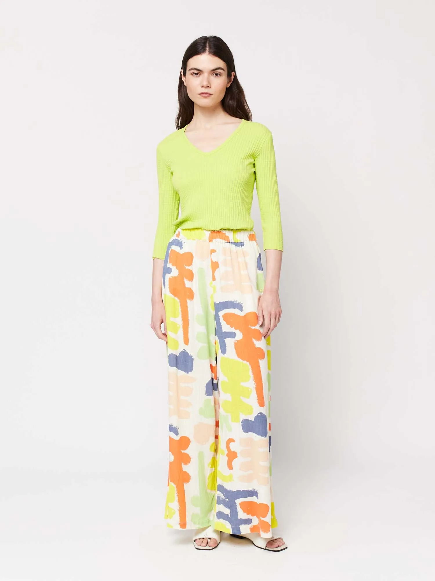 Carnival Print Flared Long Pant