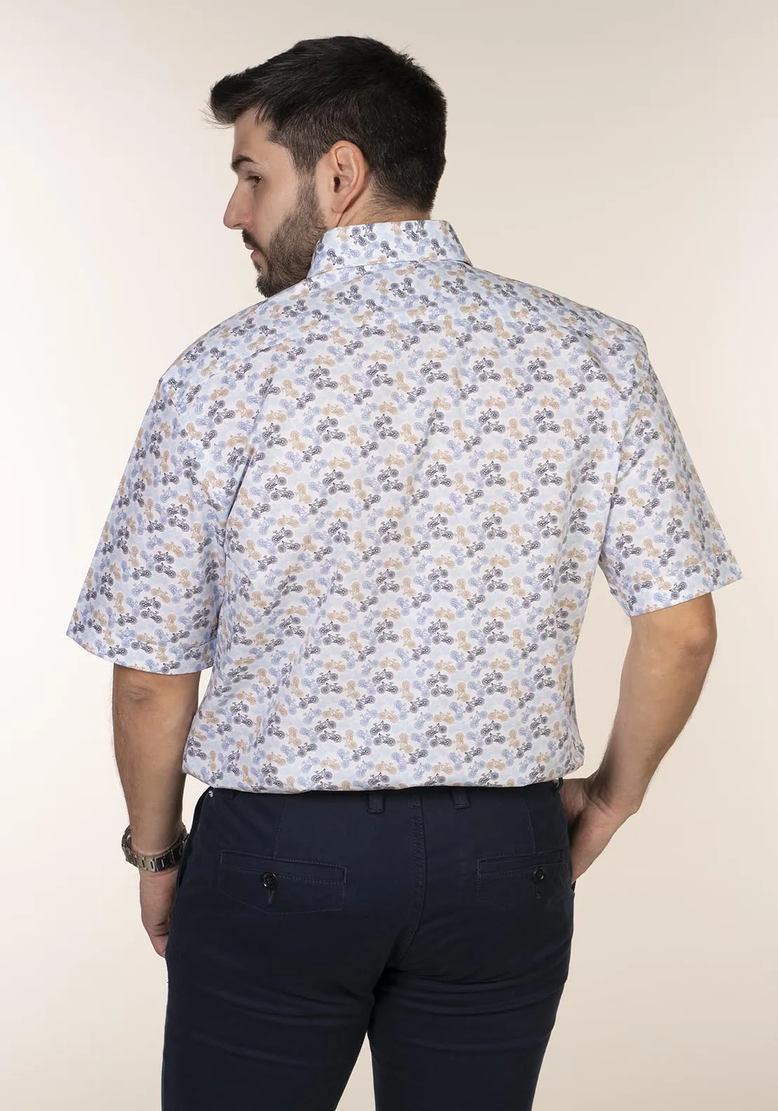 Casual Patterned Short Sleeve Shirt