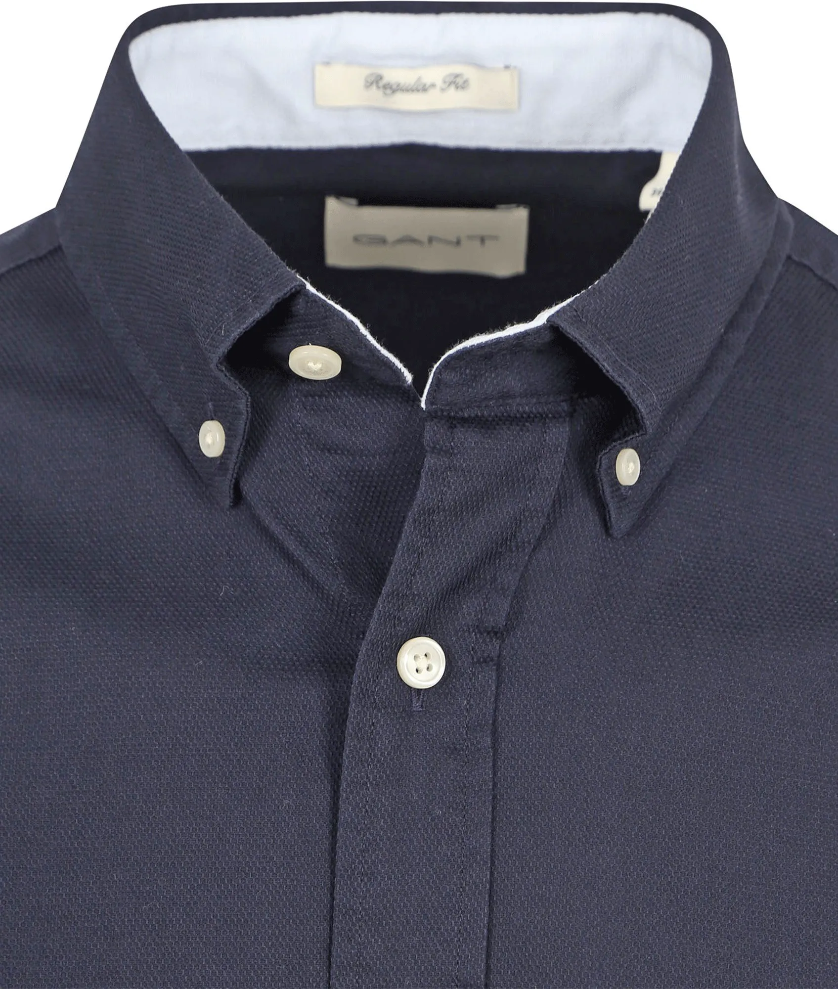 Casual Shirt Honeycomb Texture - Navy