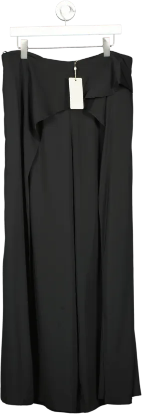 Coast Black Wide Leg Waterfall Trousers UK 16