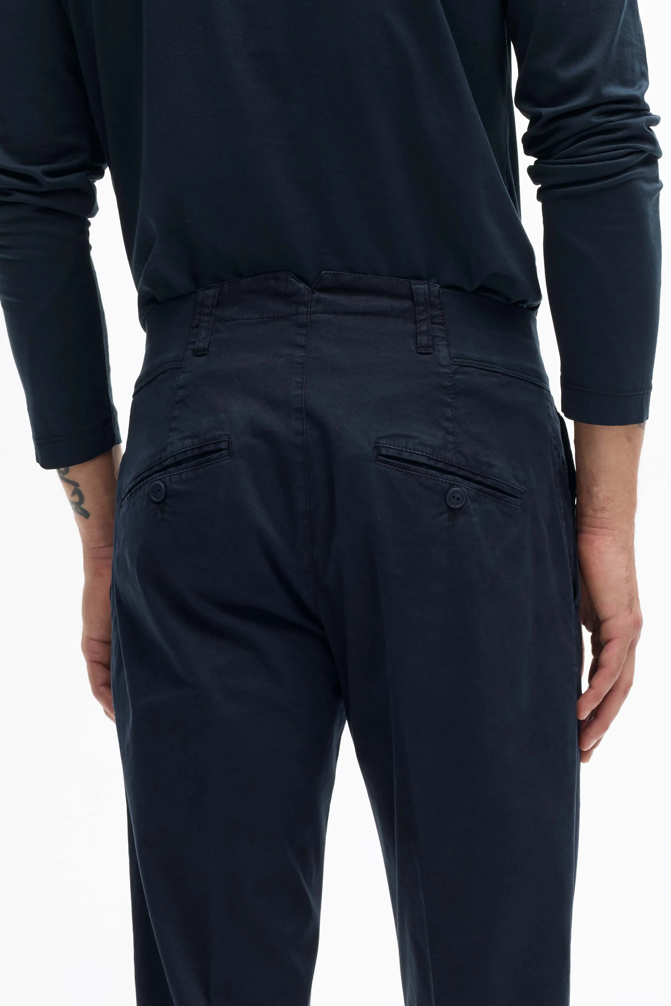 Comfort Trousers Garment Dyed for Man 011U 3792