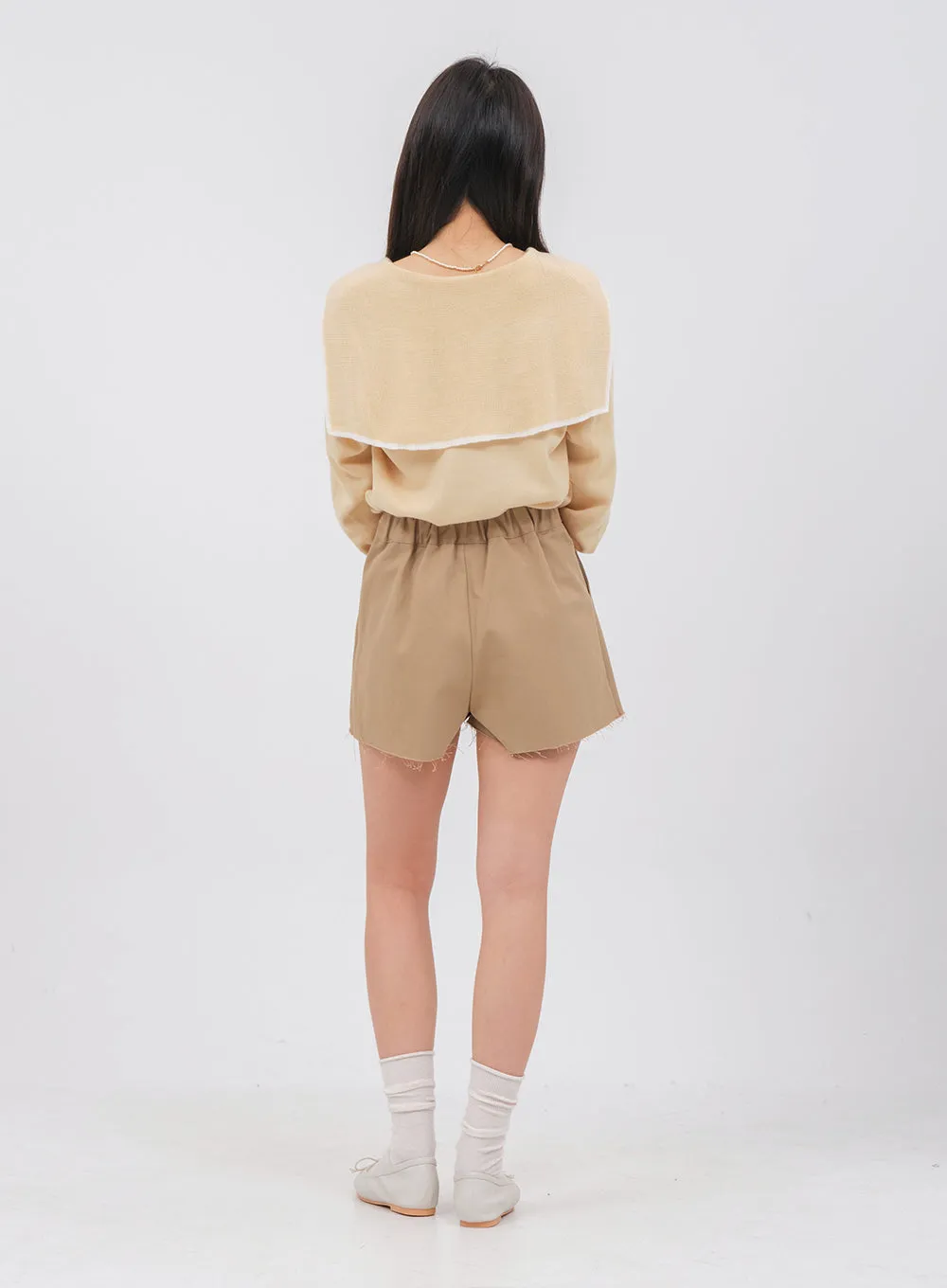 Cotton Pleated Shorts OM18