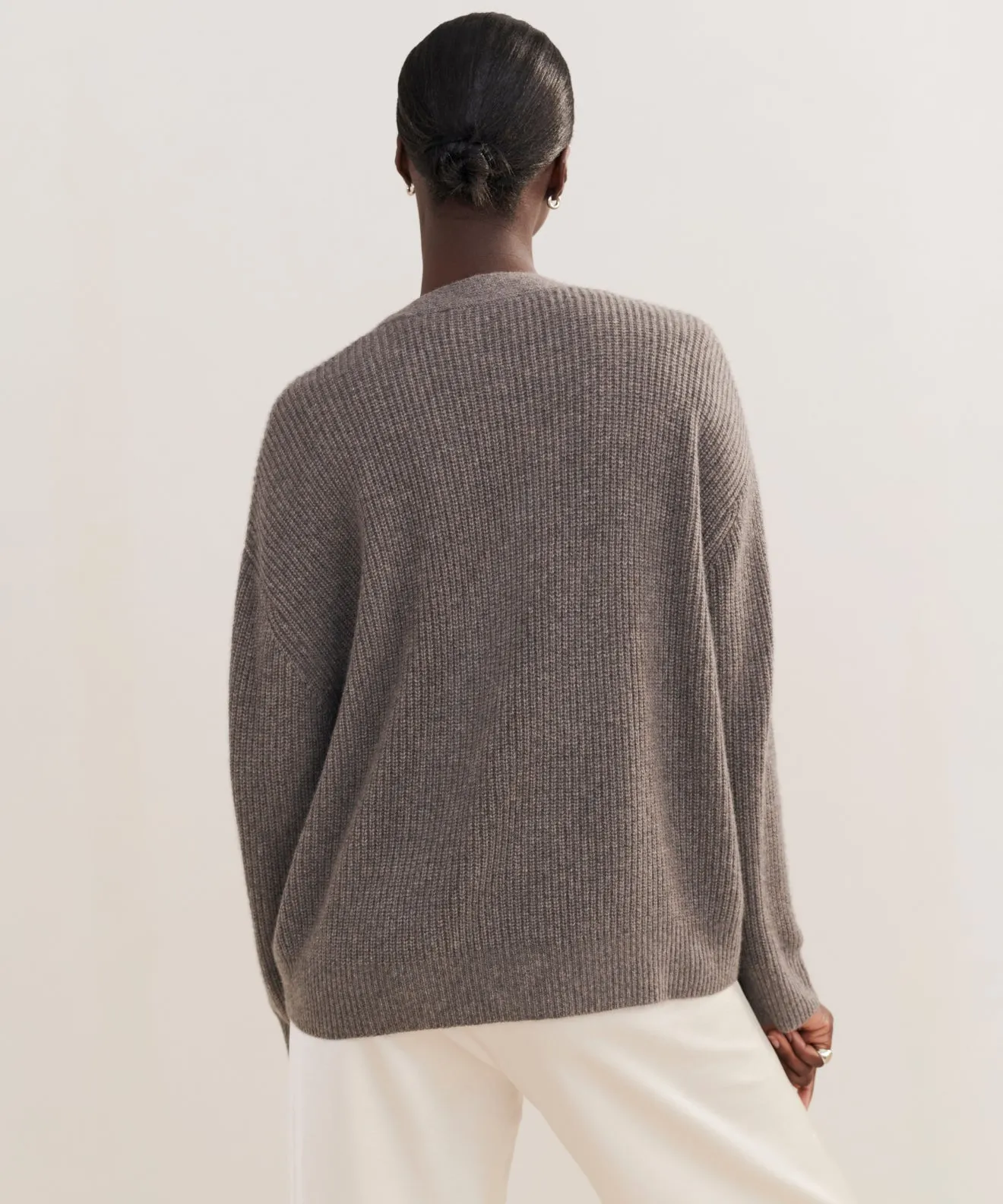 Cropped Cashmere Cocoon Cardigan