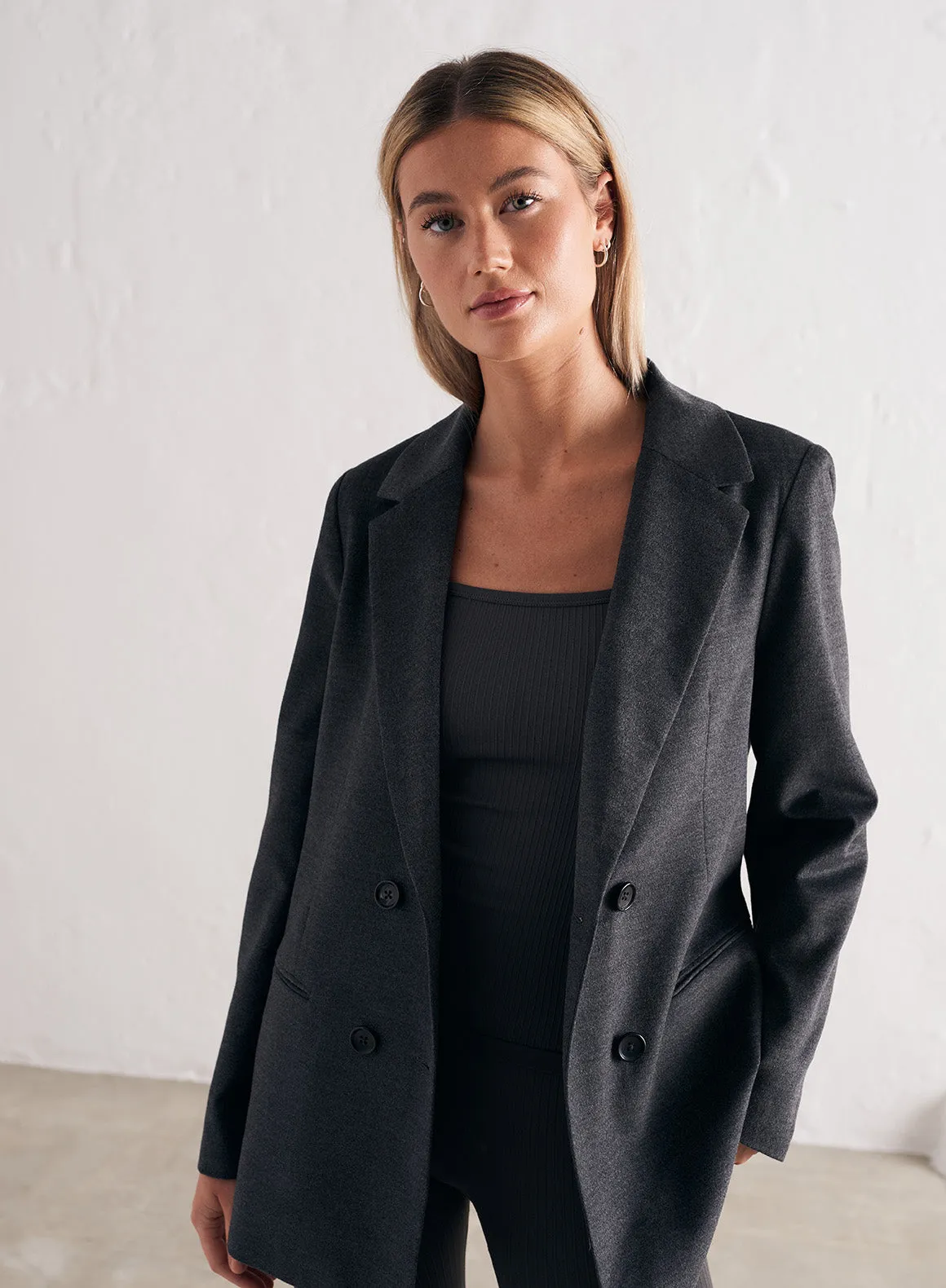 Double Breasted Wool Blazer