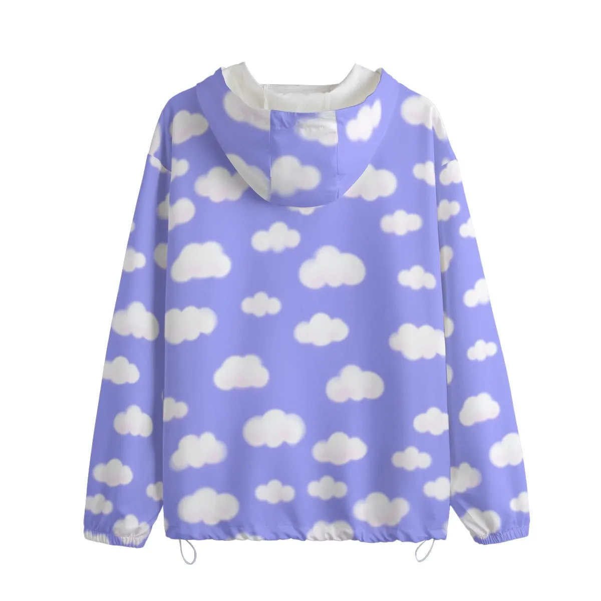 Dreamy Clouds Unisex Half-Zip Anorak Jacket (Periwinkle)