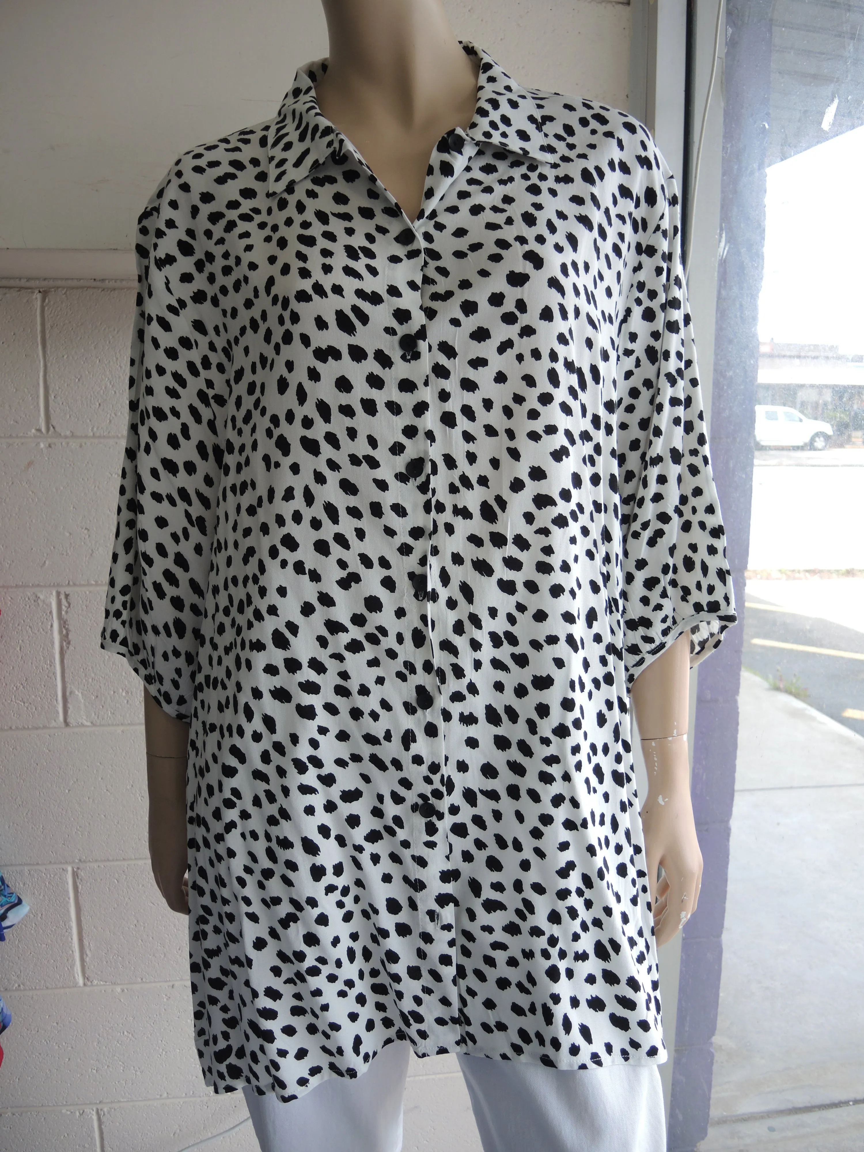 Emily Adams Rayon Spot Shirt