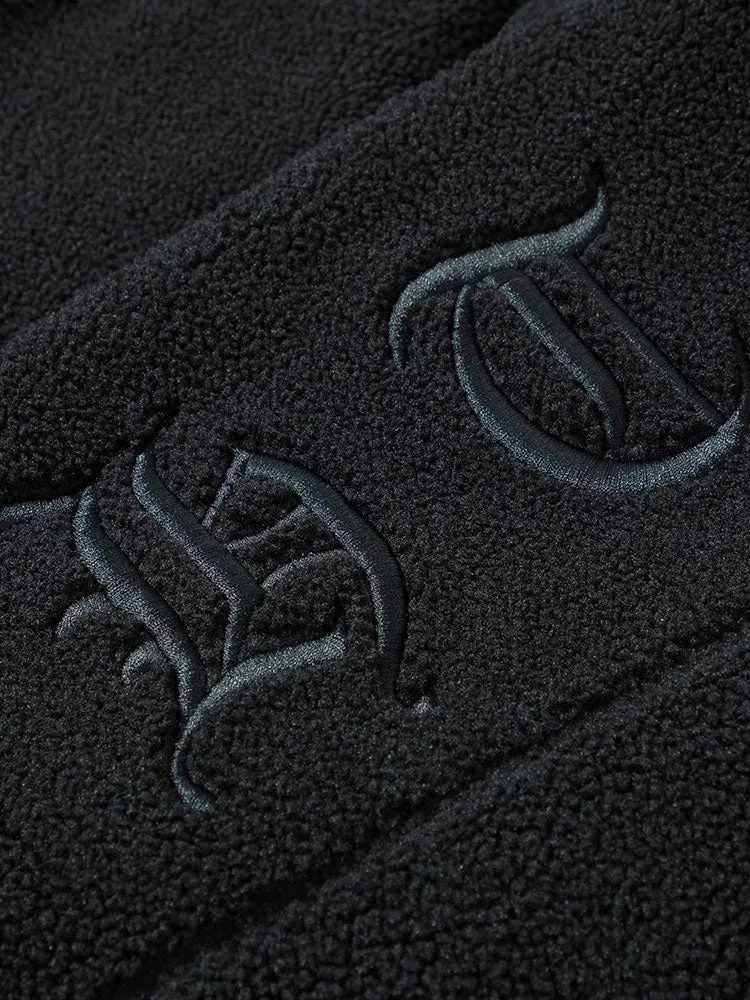 Fleece Letter Embroidery Jackets