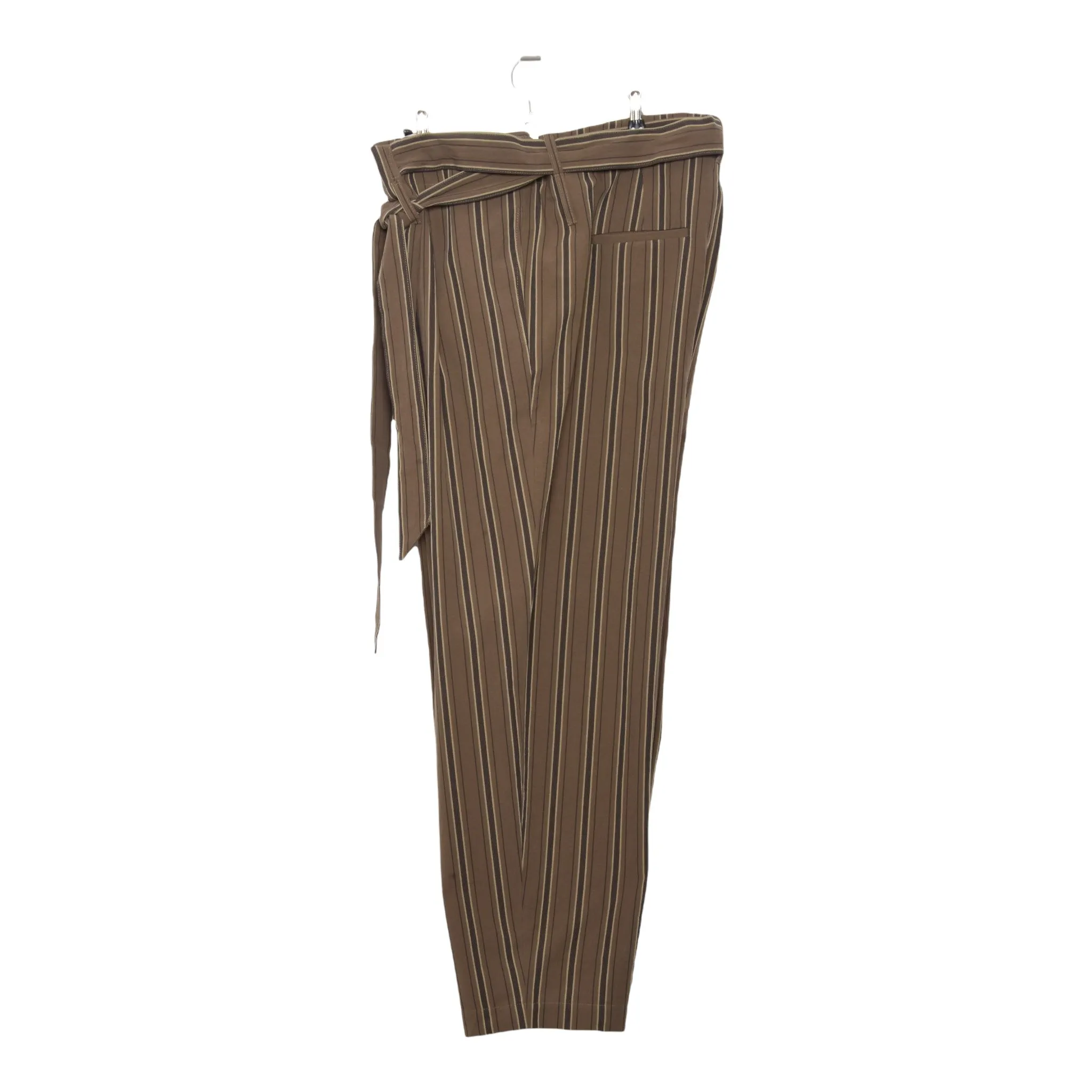 Frank Leder Cotton Wide Trouser brown stripes