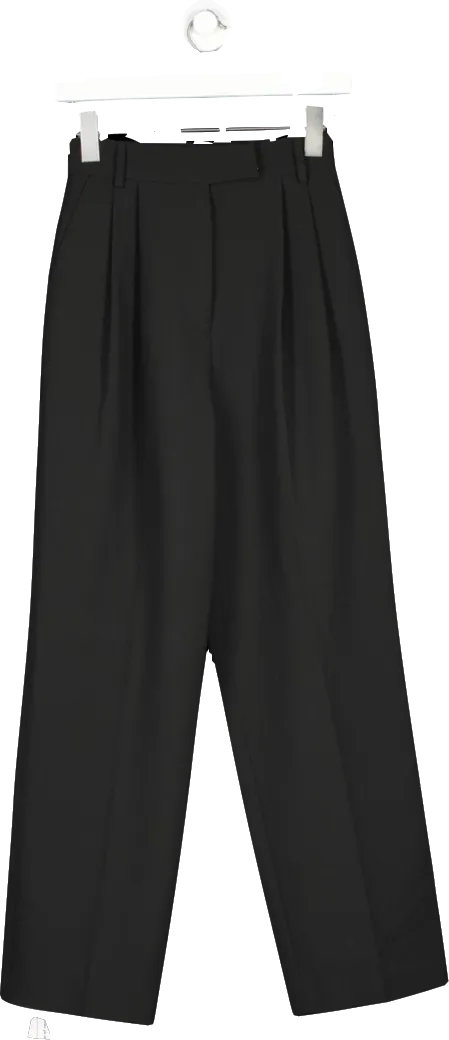 FRANKIE SHOP Black Pleat Trousers UK XS