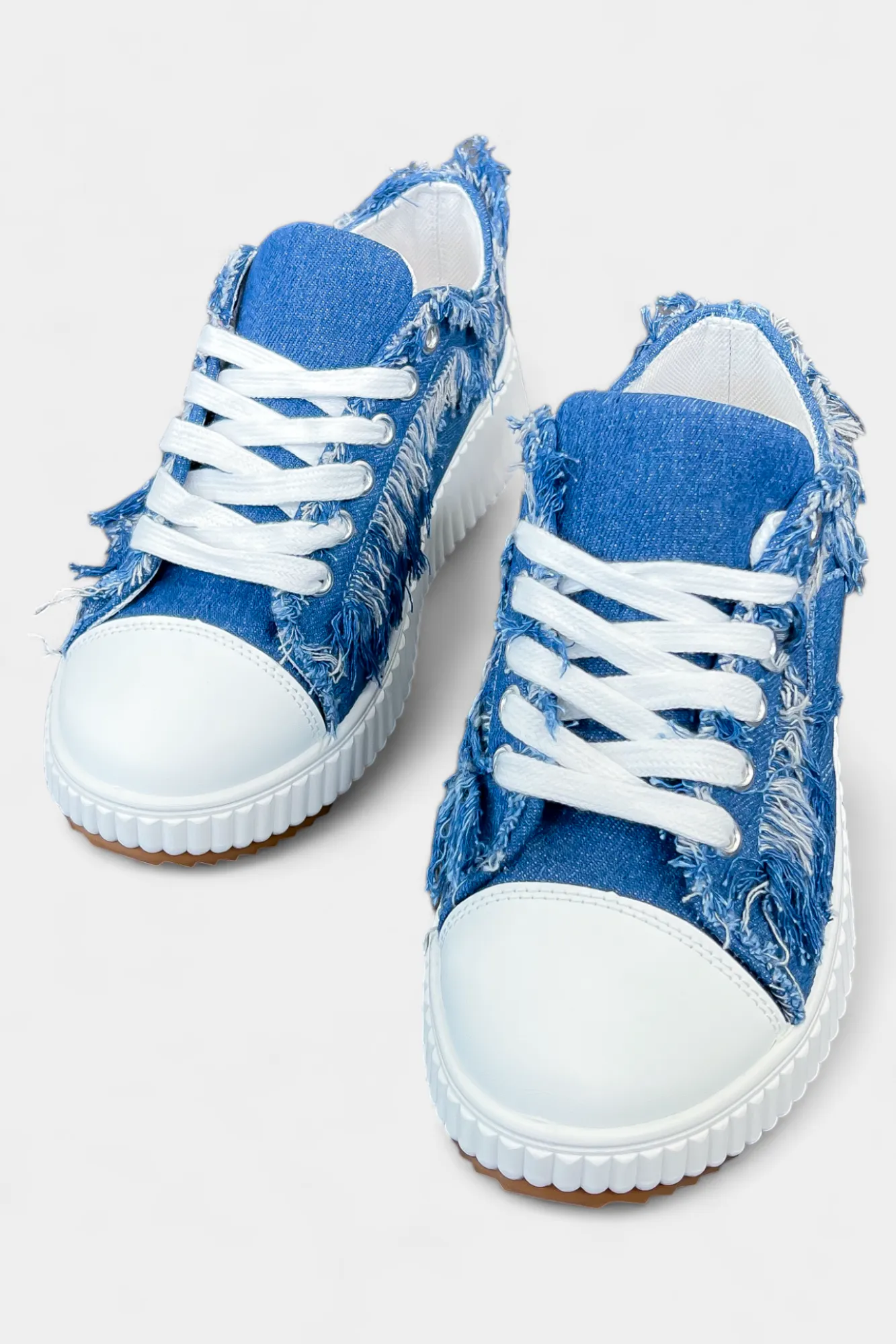 Frayed Denim Sneakers