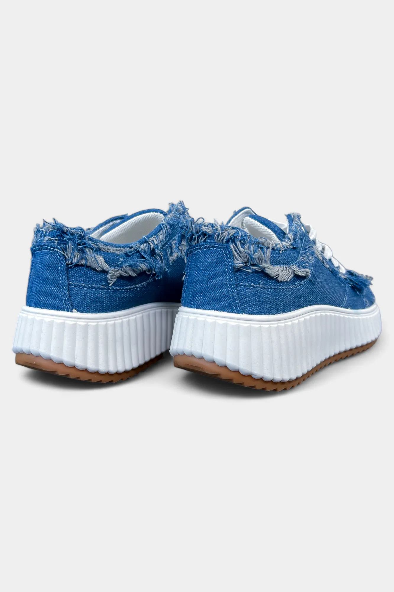 Frayed Denim Sneakers