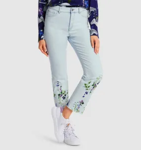 FYLI FLORAL DETAIL JEANS