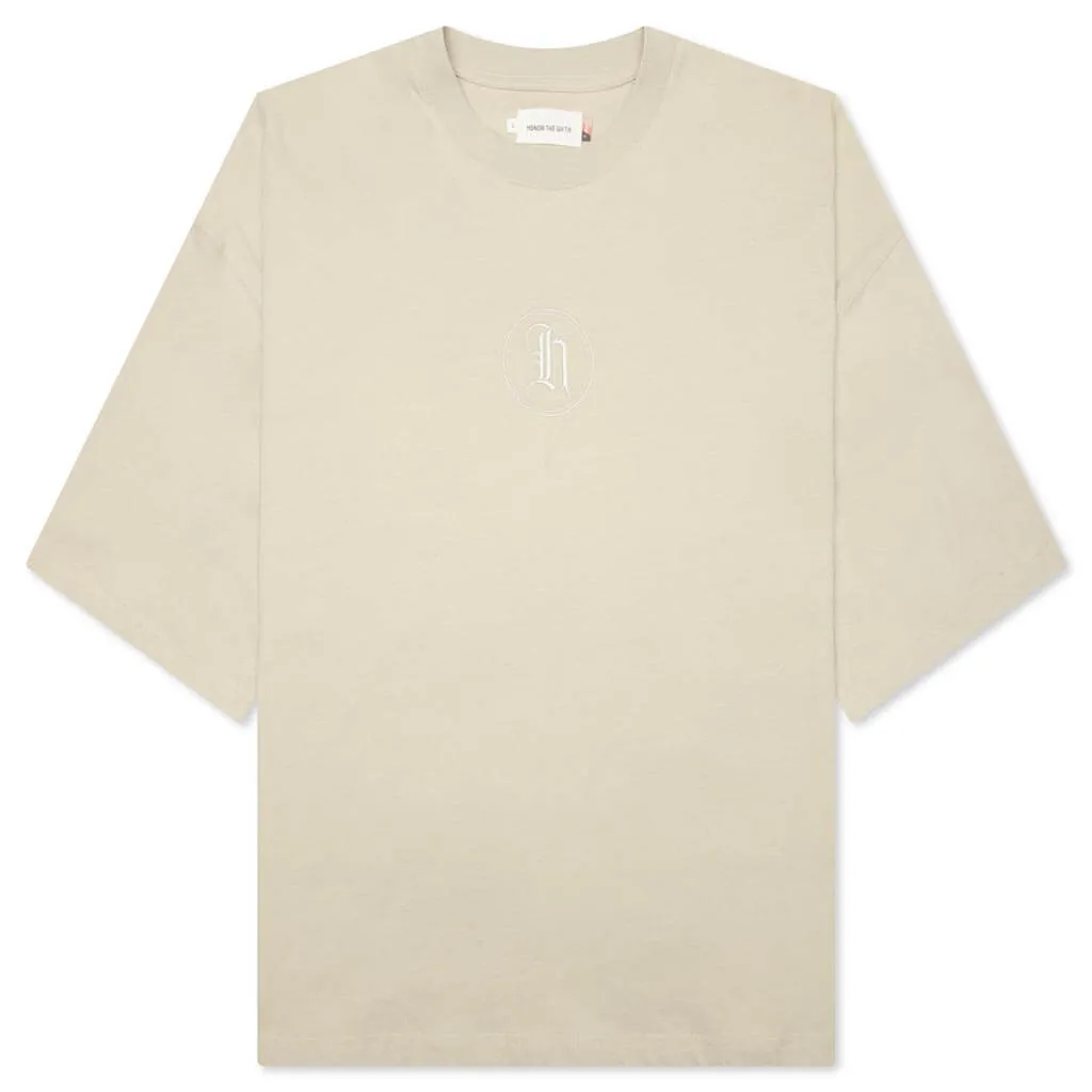 H Stamp Box Tee - Bone