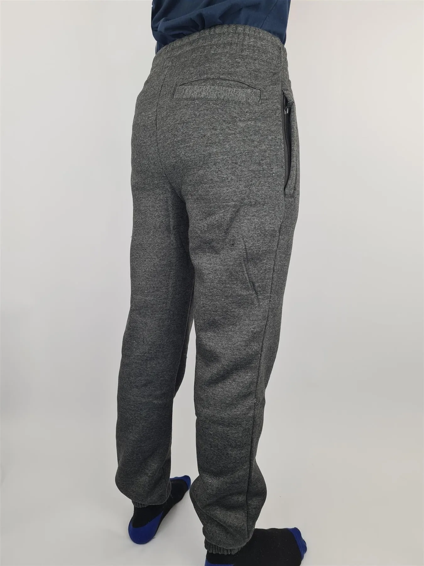 Hazy Blue Bolt Mens Joggers Tracksuit Bottoms Zip Pockets