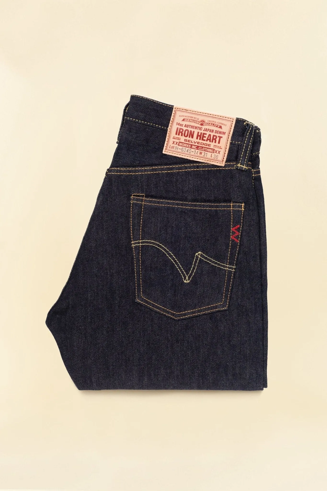 Iron Heart 14oz IH-634S-142 Straight Cut Jeans - Indigo