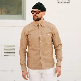 Iron Heart IHSH-363-MOC 10oz Organic Chambray Work Shirt Mocha