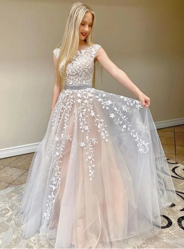 Lace Prom Dresses, Evening Dress, Dance Dress, Formal Dress, Graduation School Party Gown, PC0554