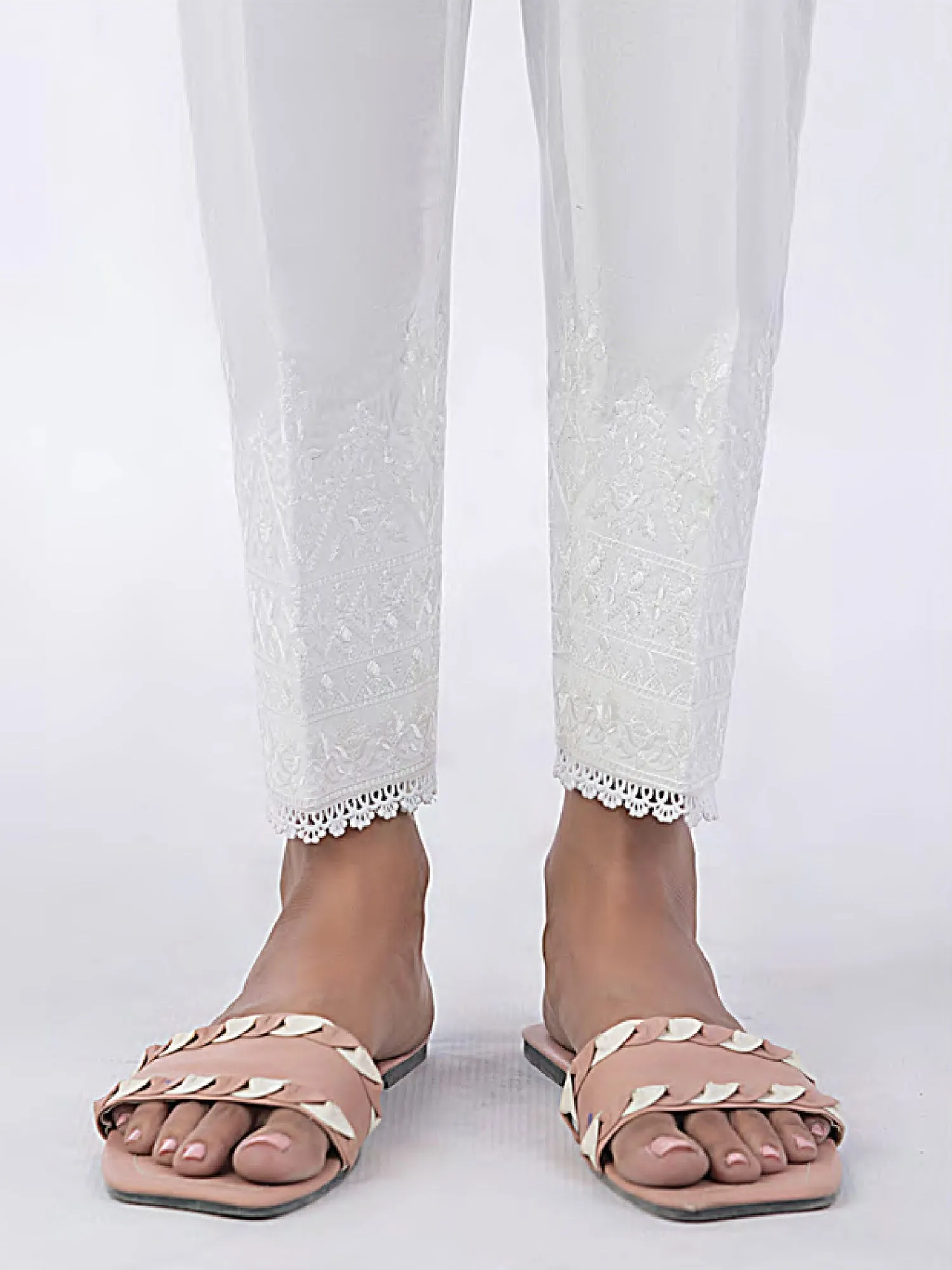 Lakhany White Cambric Trouser (3277-WHT)