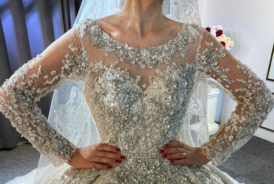 Luxury Heavy Beading Wedding Dress