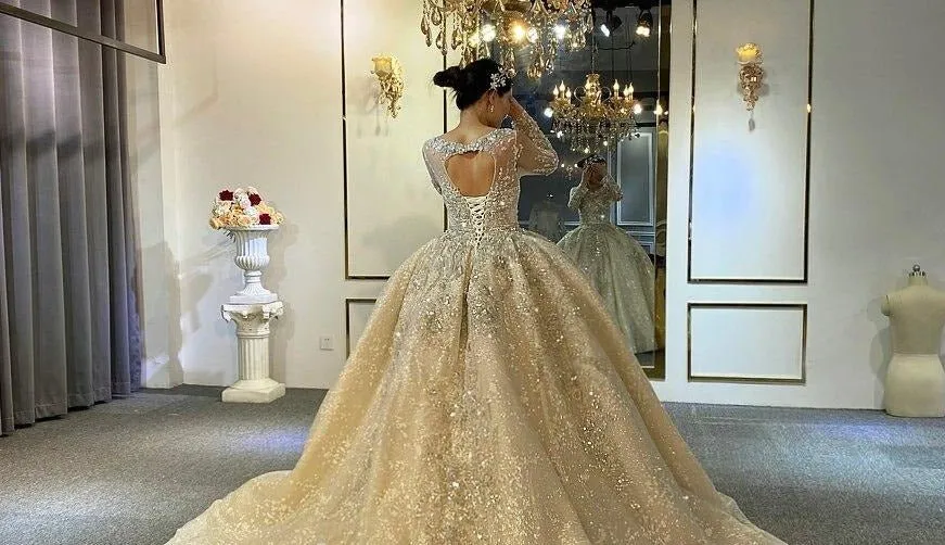 Luxury Heavy Beading Wedding Dress