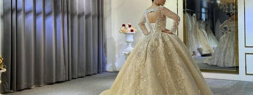 Luxury Heavy Beading Wedding Dress