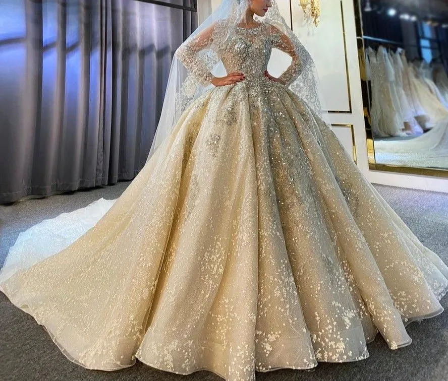 Luxury Heavy Beading Wedding Dress