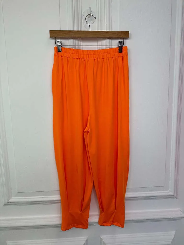 Malissa J Pleat Cuff Trousers - Orange