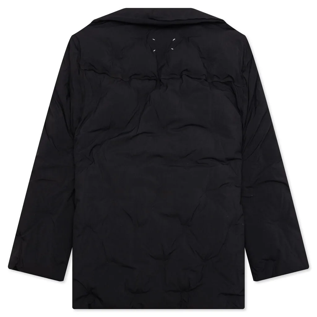 Matte Puffer Jacket 'Glam Slam' - Black