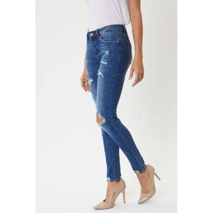 Medium Rinse Distressed Jeans