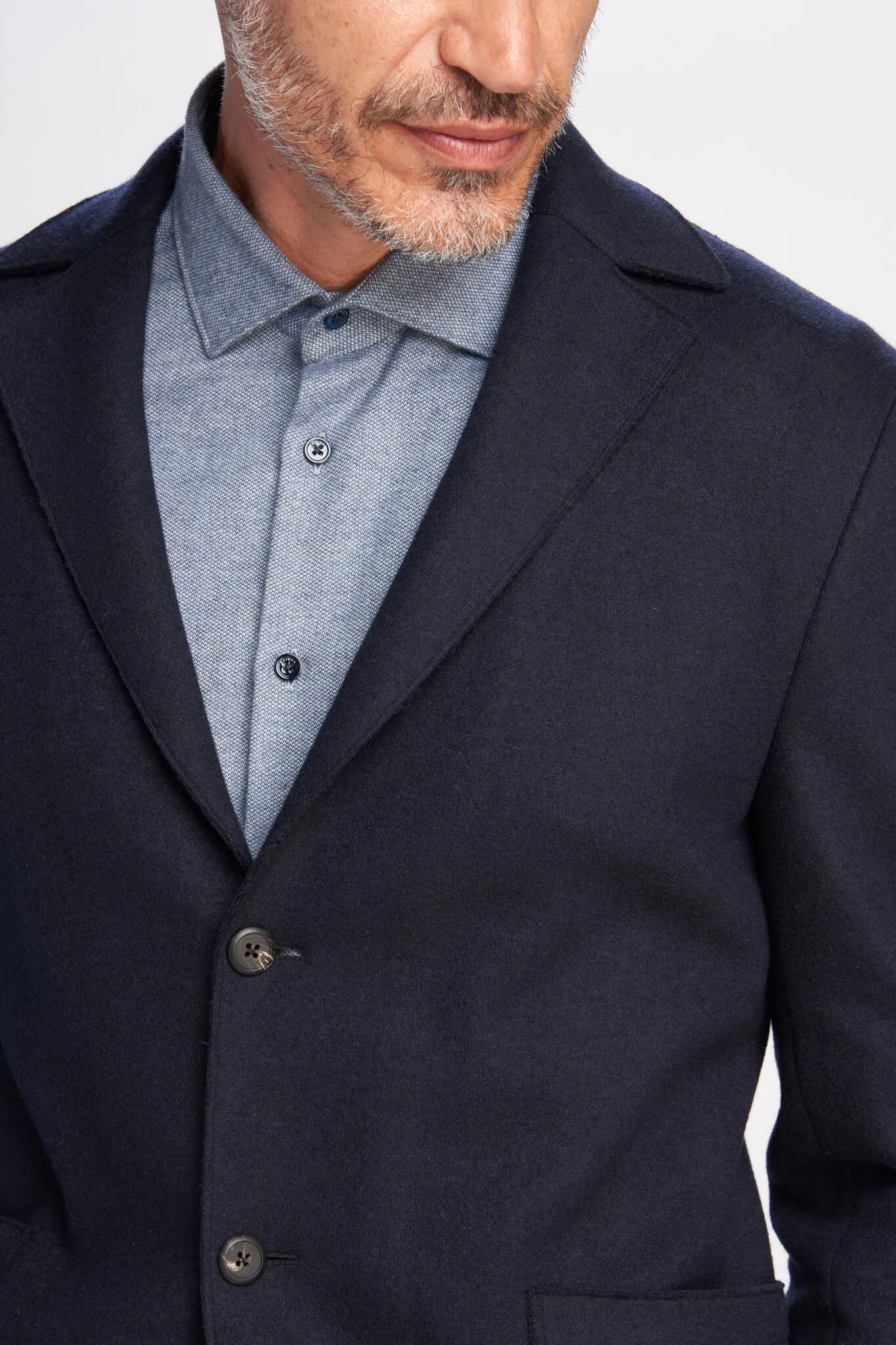 Meir raw cut wool and cashmere blazer