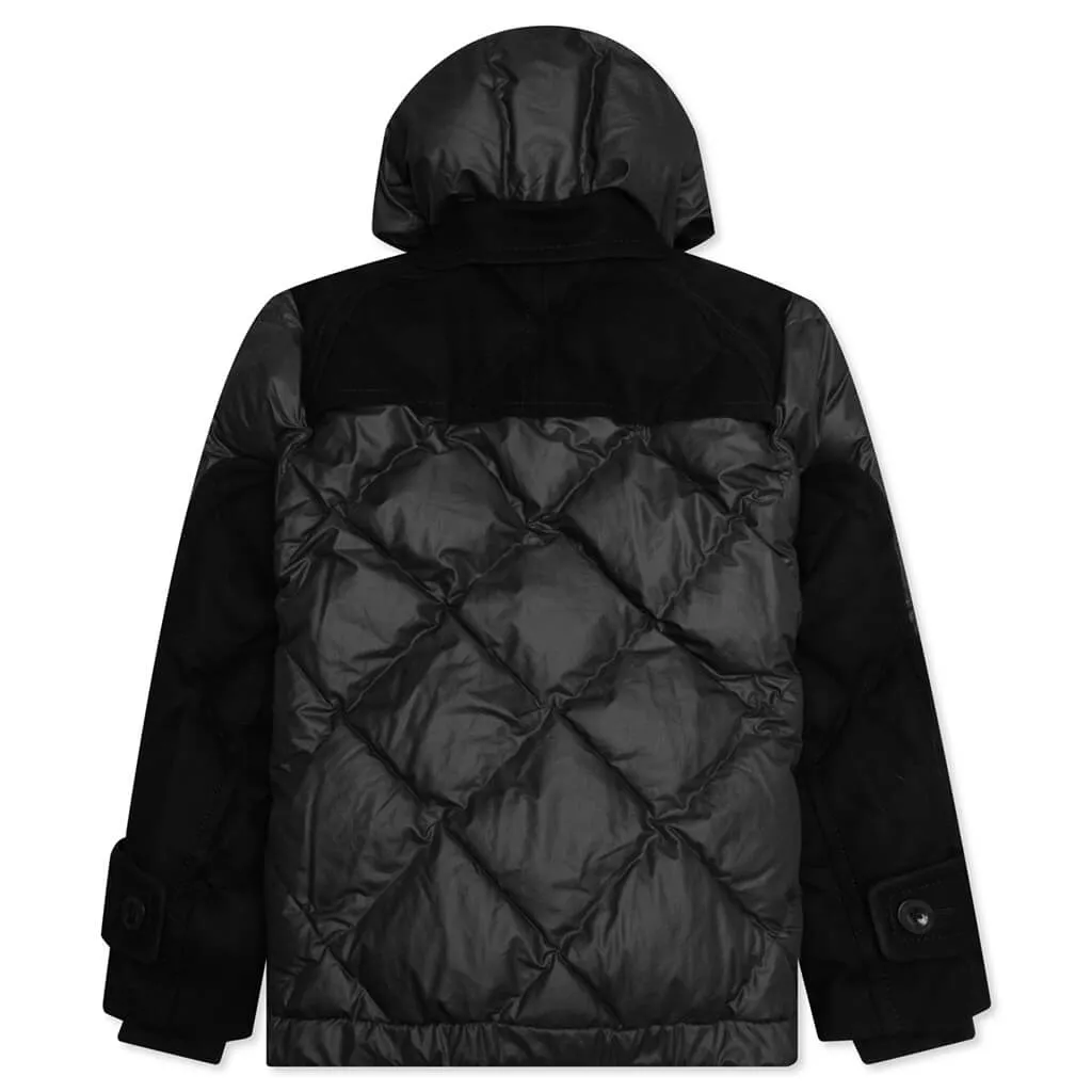 Melton x Padded Blouson - Black