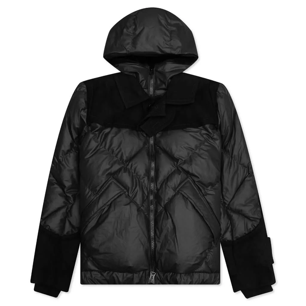 Melton x Padded Blouson - Black