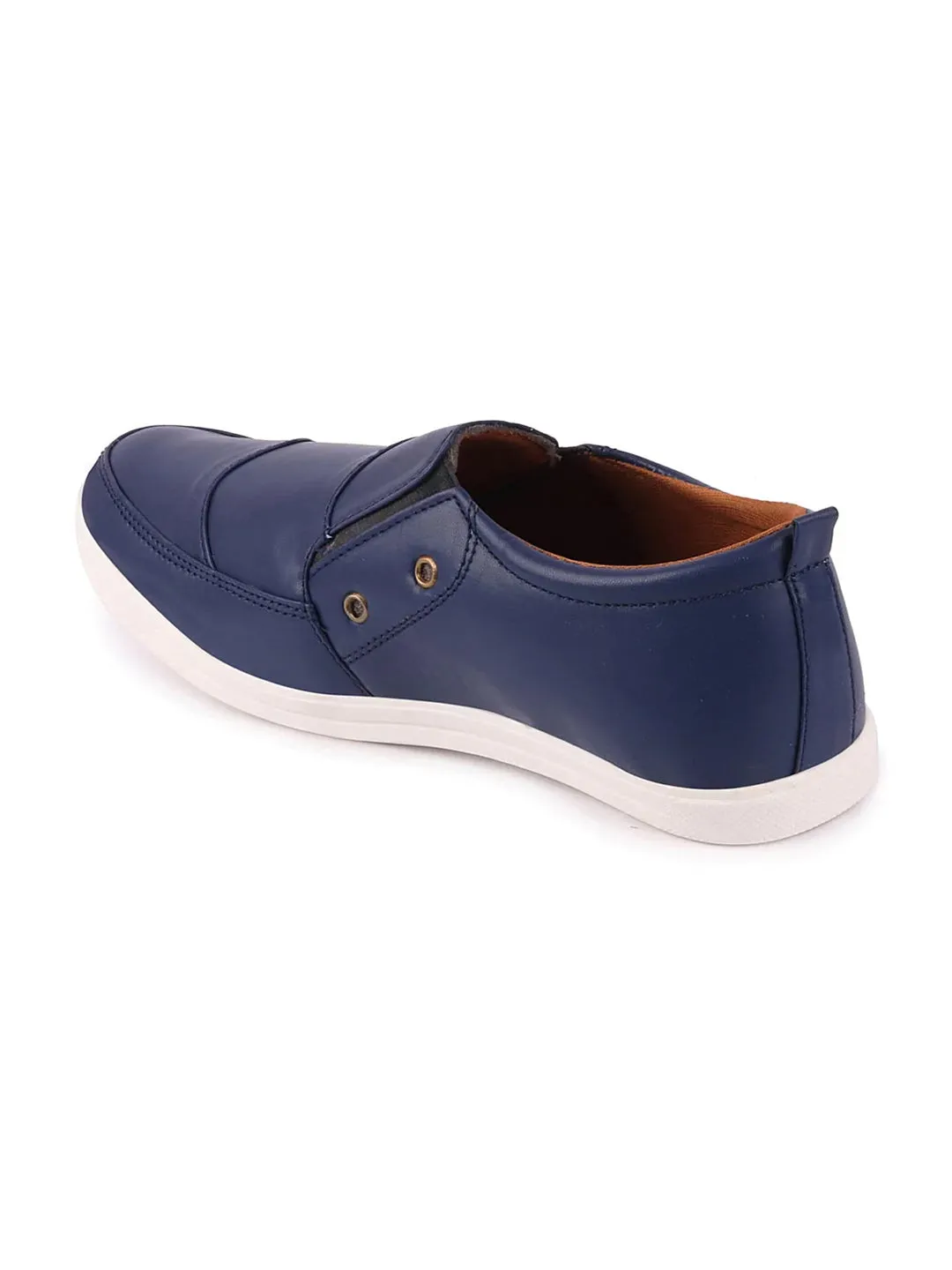 Men Blue Casual Slip-On Loafers