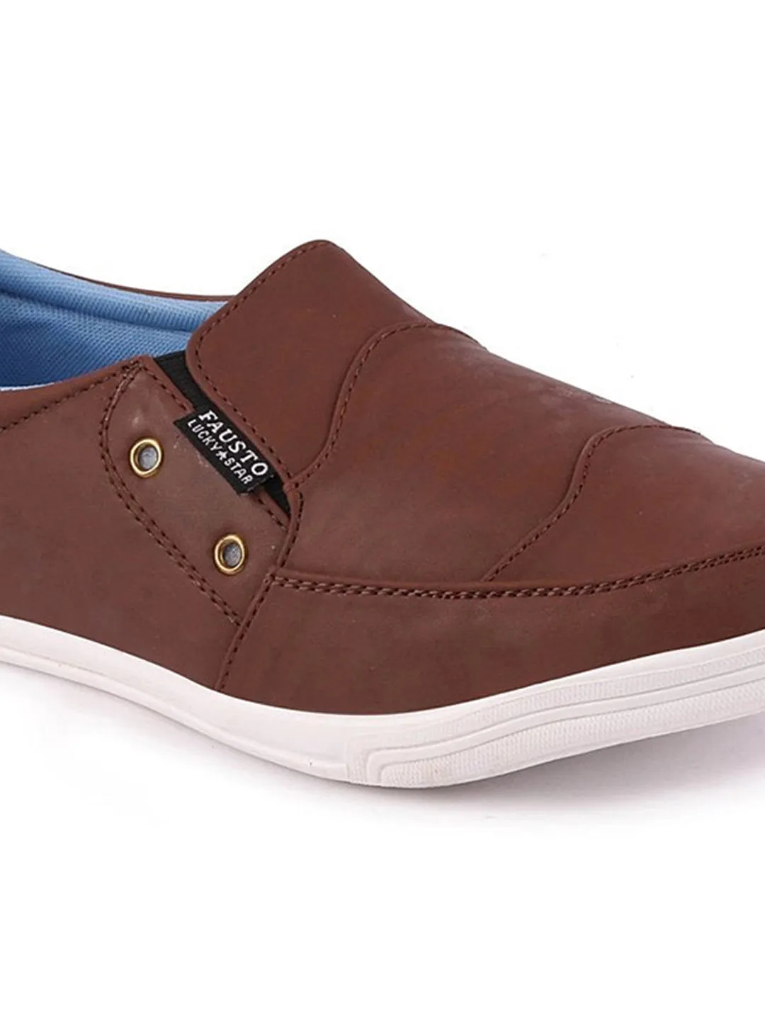 Men Brown Casual Slip-On Loafers