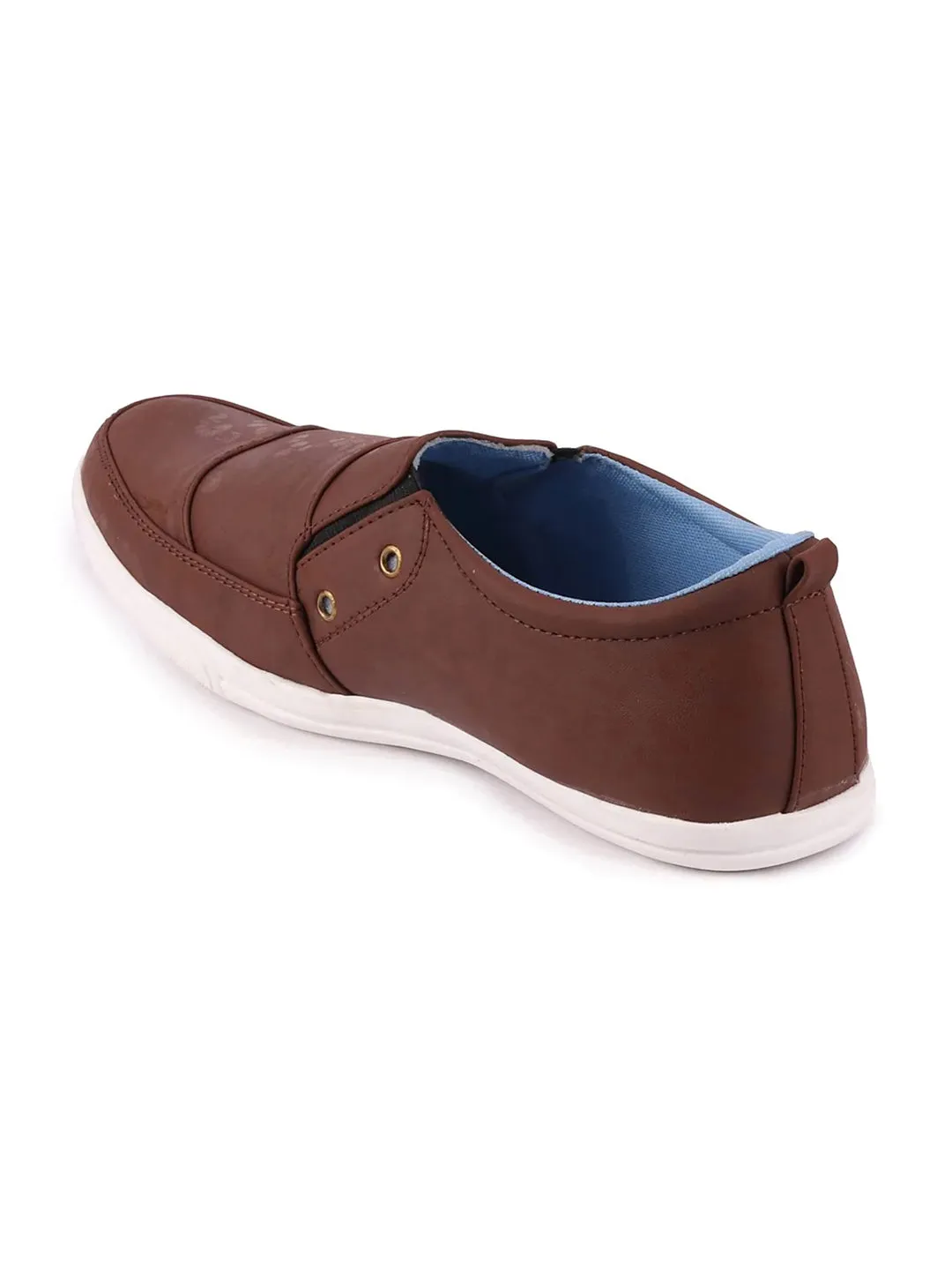 Men Brown Casual Slip-On Loafers