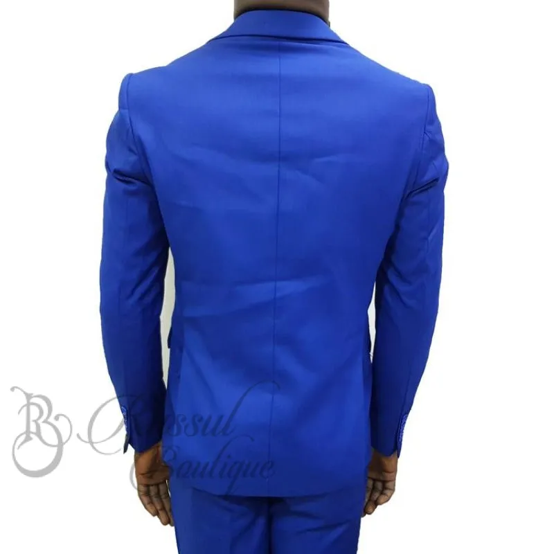 Men's Suit with Single Button |Royal Blue