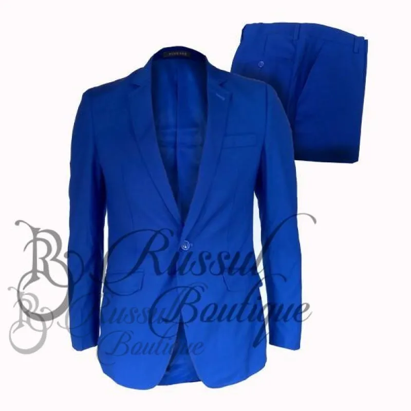 Men's Suit with Single Button |Royal Blue