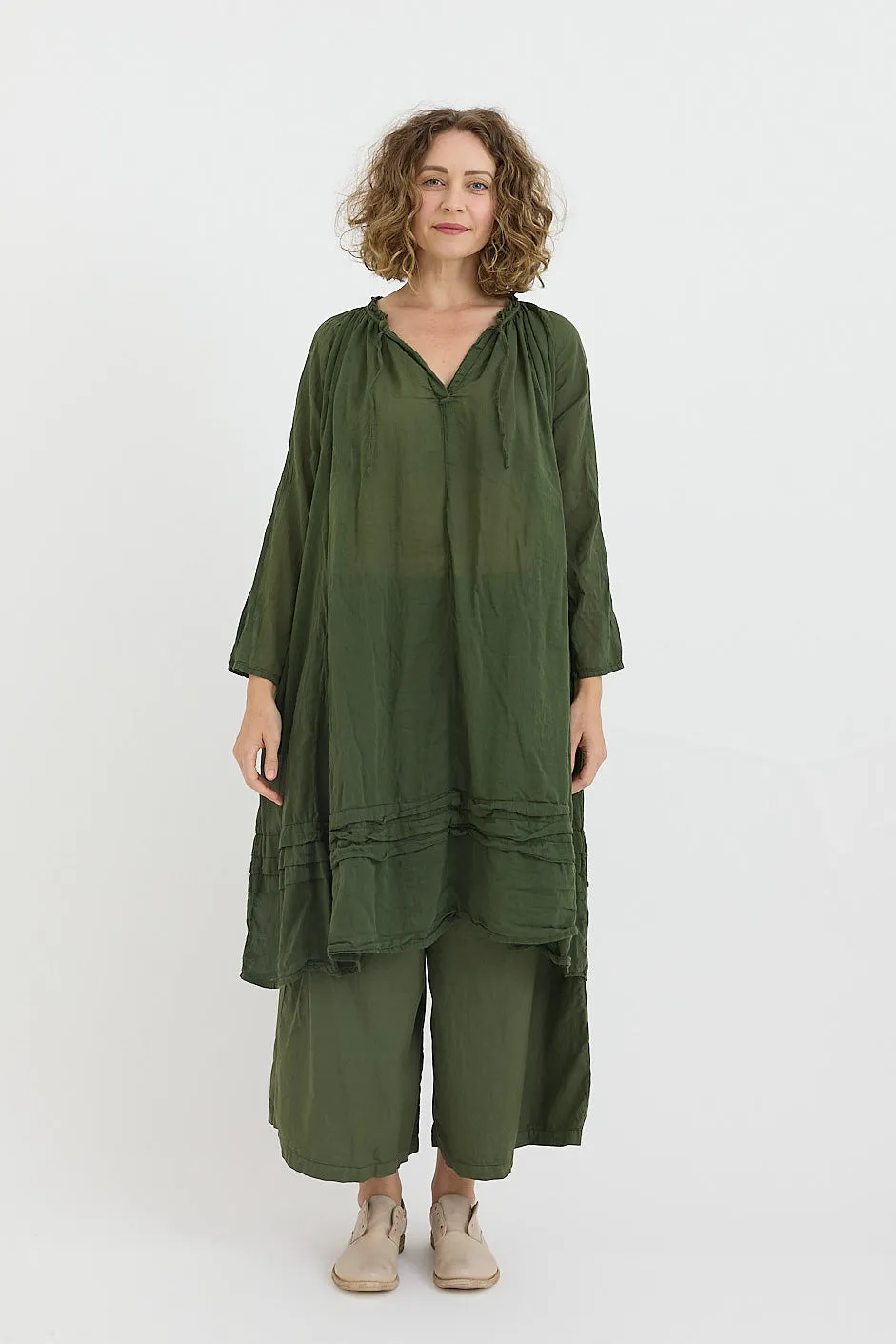 Metta - Tansy Raglan Sleeve Dress - Cotton Voile