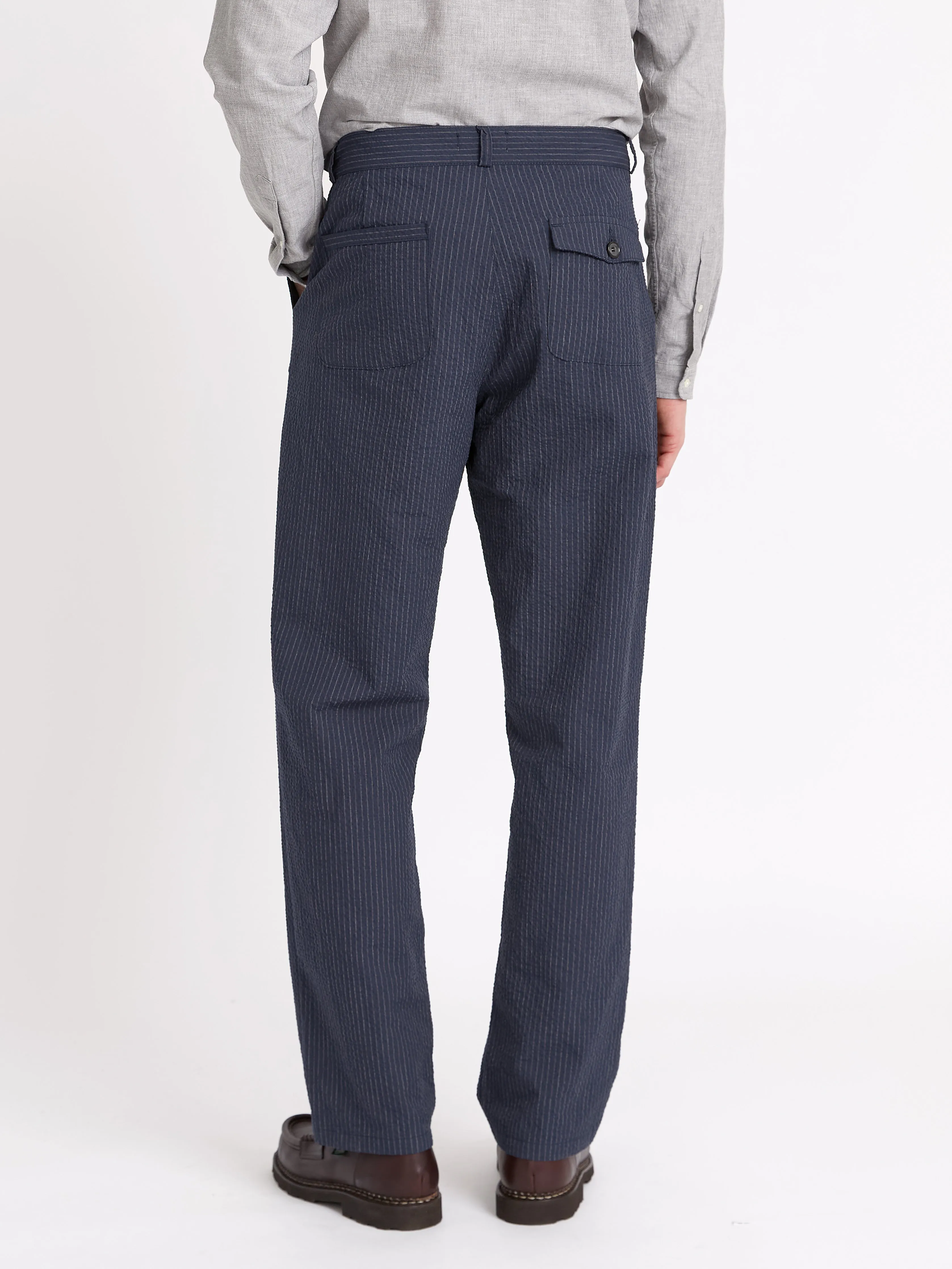 Morton Pleated Trousers Granville Navy