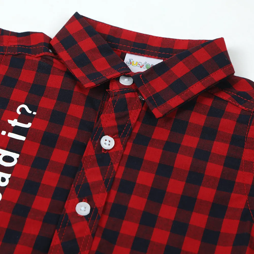 Newborn Boys Casual Shirt - Red